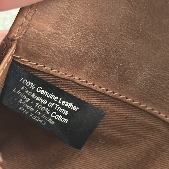 Women’s Bohemian Southwestern Inspired Brown Soft Leather Wallet Natural Fibers - Picture 5 of 7